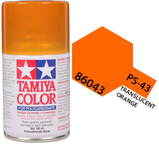 Tamiya - PS-43 Polycarb Translucent Orange Spray 100ml image