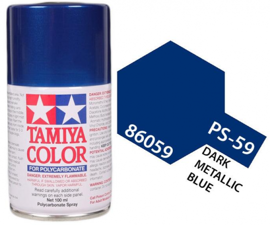Tamiya - PS-59 Polycarb Dark Metallic Blue Spray 100ml image
