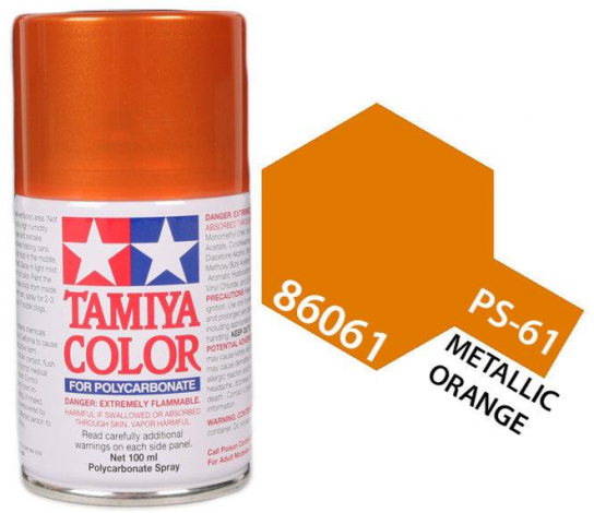 Tamiya - PS-61 Polycarb Metallic Orange Spray 100ml image