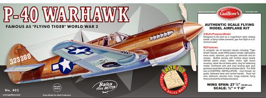 Guillows - Curtiss P-40 Warhawk Balsa Kit image