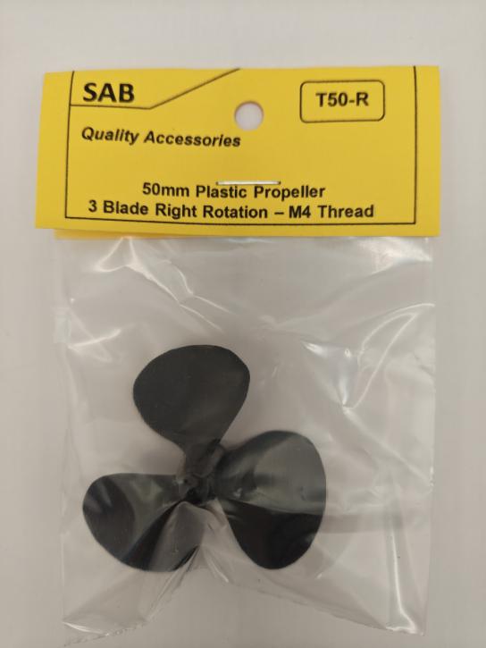 SAB - 3-Bladed 50mm Plastic Prop M4 Thread RH image