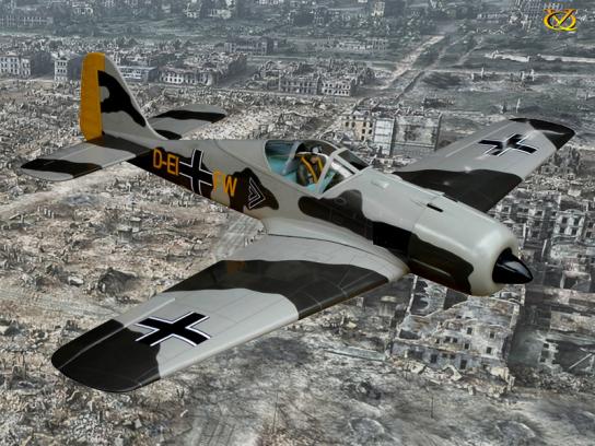 VQ Model - Focke Wulf FW-190ad-9 EP/GP 46 Size Olive ARF image