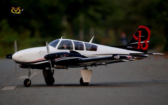  VQ Model - Beechcraft Baron US Army Version EP/GP Twin 35 Size ARF image