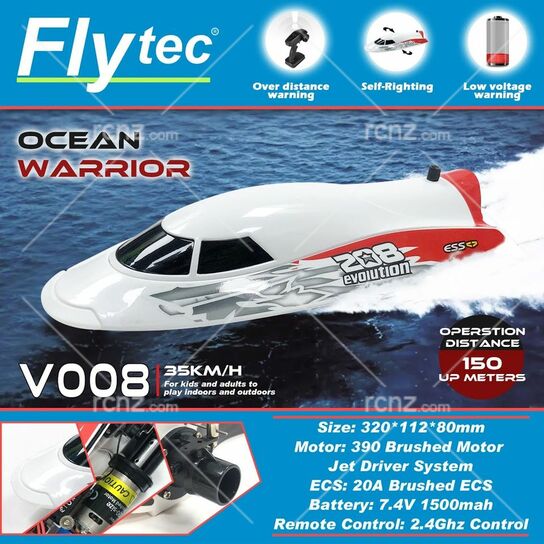  Flytec - R/C Warrior High Speed Jet Boat 35km/h RTR image