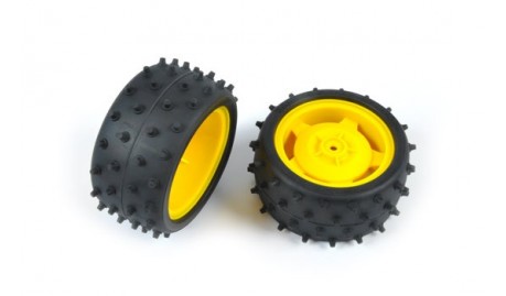 Tamiya - Super Fighter DT-02 Rear Tyre/Wheel Set image