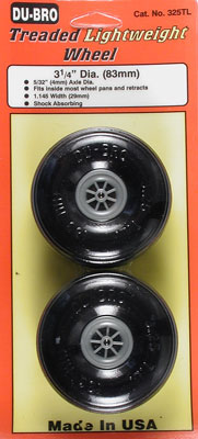 Dubro - 3-1/4" Treaded Light Wheels image