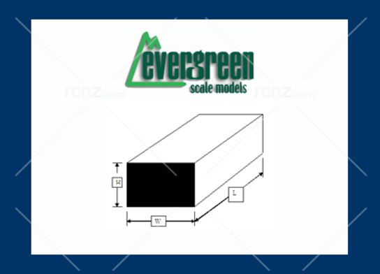 Evergreen - HO Scale Sytrene Strip 6x10mm (10pcs) image