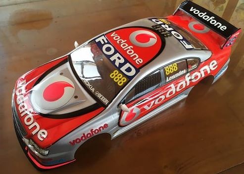  RCNZOOM - 1/10 Ford Falcon Vodafone 888 Clear Lexan Body Set  image